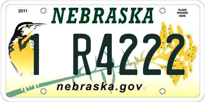 NE license plate 1R4222