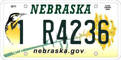 NE license plate 1R4236