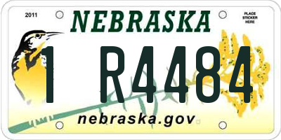 NE license plate 1R4484
