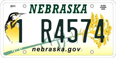NE license plate 1R4574