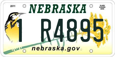 NE license plate 1R4895