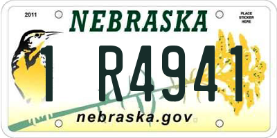 NE license plate 1R4941