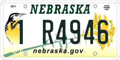 NE license plate 1R4946