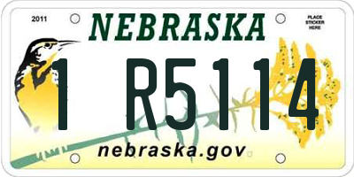 NE license plate 1R5114