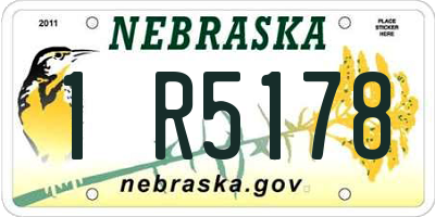 NE license plate 1R5178