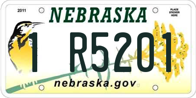 NE license plate 1R5201