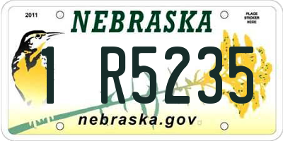 NE license plate 1R5235
