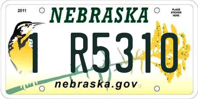 NE license plate 1R5310