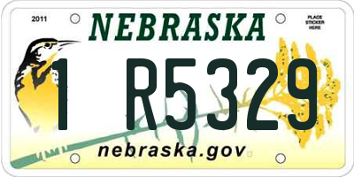 NE license plate 1R5329