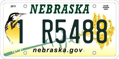 NE license plate 1R5488