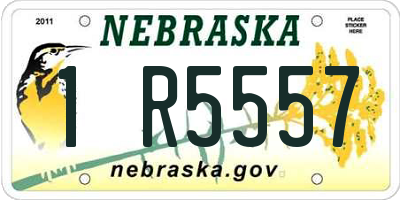 NE license plate 1R5557