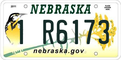 NE license plate 1R6173
