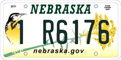 NE license plate 1R6176
