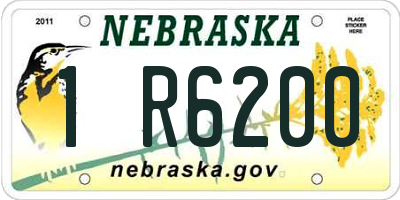 NE license plate 1R6200