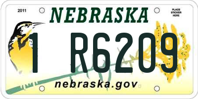 NE license plate 1R6209