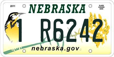 NE license plate 1R6242