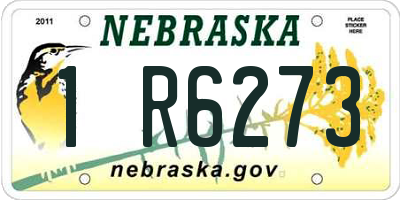 NE license plate 1R6273