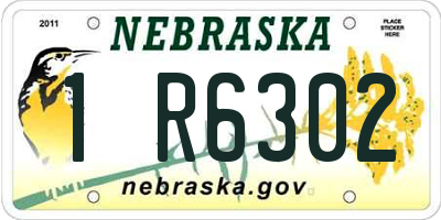 NE license plate 1R6302