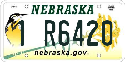 NE license plate 1R6420