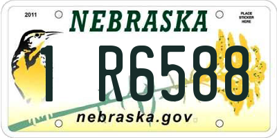 NE license plate 1R6588