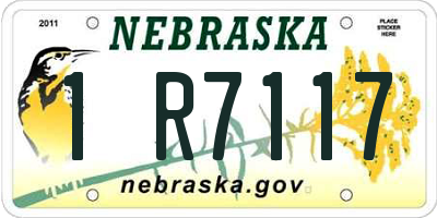 NE license plate 1R7117