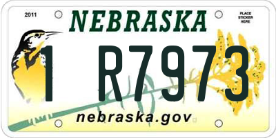 NE license plate 1R7973
