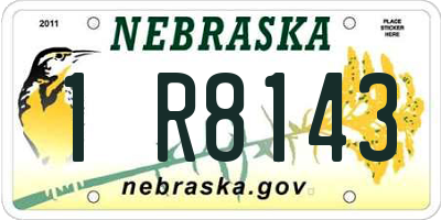 NE license plate 1R8143