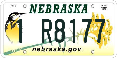 NE license plate 1R8177