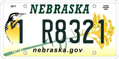 NE license plate 1R8321