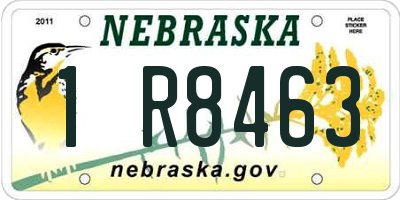 NE license plate 1R8463