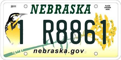 NE license plate 1R8861