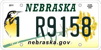 NE license plate 1R9158