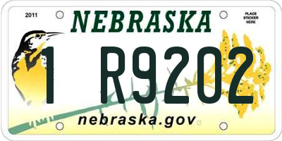 NE license plate 1R9202