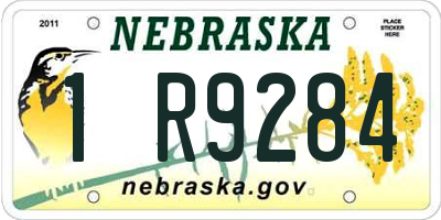 NE license plate 1R9284