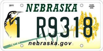 NE license plate 1R9318