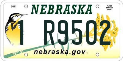 NE license plate 1R9502