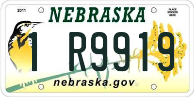 NE license plate 1R9919