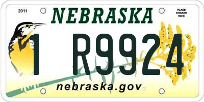 NE license plate 1R9924