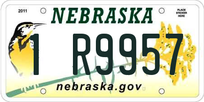 NE license plate 1R9957