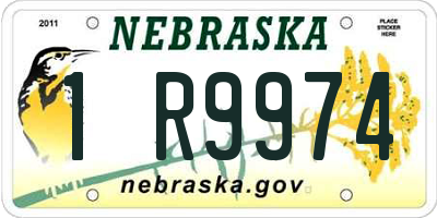 NE license plate 1R9974