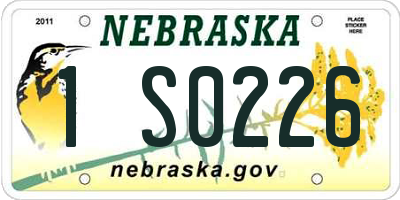 NE license plate 1S0226
