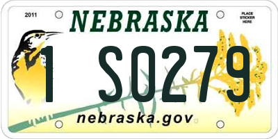 NE license plate 1S0279