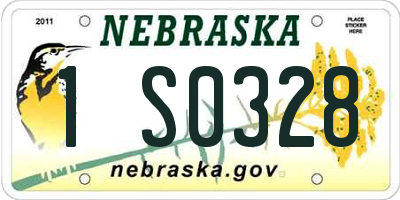 NE license plate 1S0328