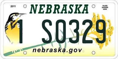 NE license plate 1S0329