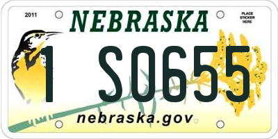 NE license plate 1S0655