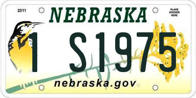 NE license plate 1S1975