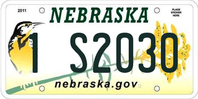 NE license plate 1S2030