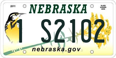 NE license plate 1S2102