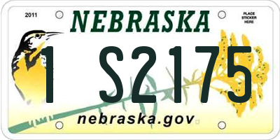 NE license plate 1S2175