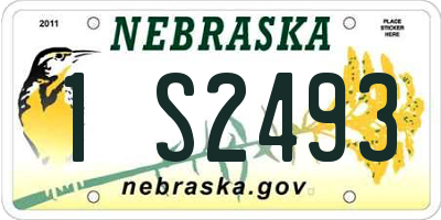 NE license plate 1S2493